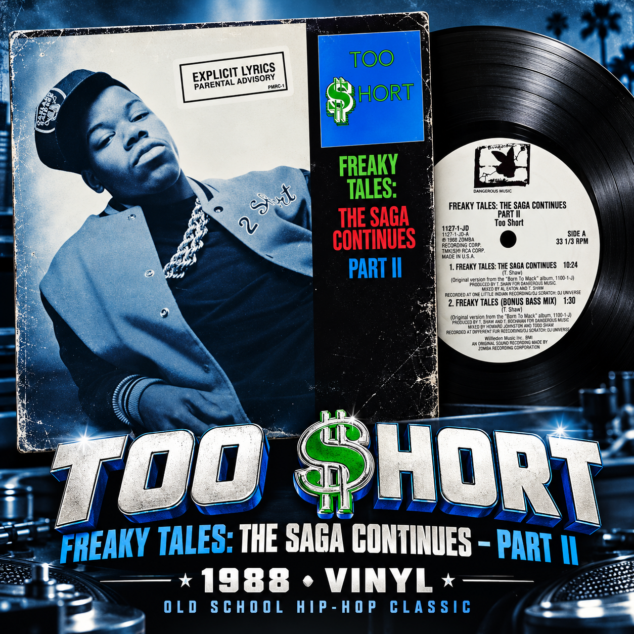 Capa do disco Too $hort – (1988) Freaky Tales: The Saga Continues Part II (Vinyl)